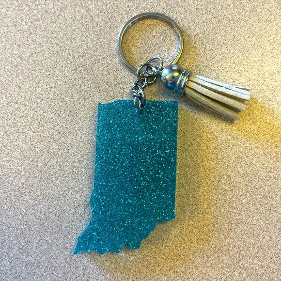 Hand Crafted Other - Handmade U.S. State Keychain - Indiana